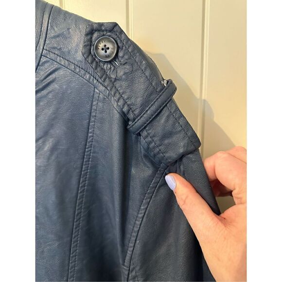 Perry Ellis Blue Buttoned Bomber Jacket - Size XL - Picture 4 of 13